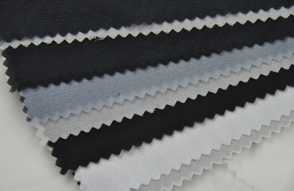 What is the role of polyester-cotton woven interlining in clothing
