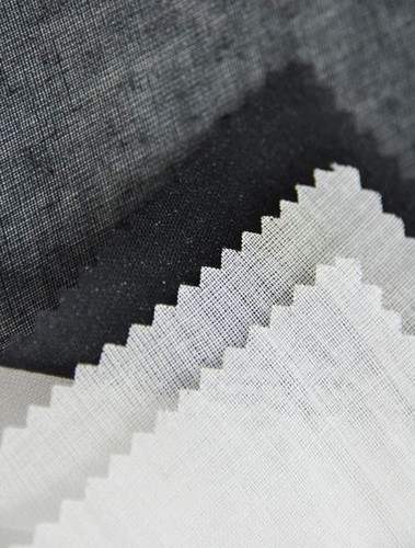 Tricot Interlining fabric provides aid to outer garment fabric